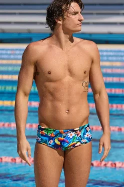 Trunks^Funky Trunks Mens Birdie Wordie Trunk Navy/multi