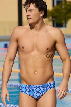 Briefs^Funky Trunks Mens Blue Viper Brief Blue/pink