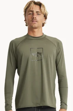 Rashies^Billabong Mens Boxed Arch Long Sleeve Suntop Military