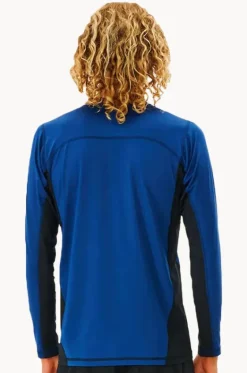 Rashies^Rip Curl Mens Drive Relaxed Long Sleeve Suntop Navy