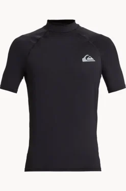 Rashies^Quiksilver Mens Everyday Short Sleeve Suntop Black