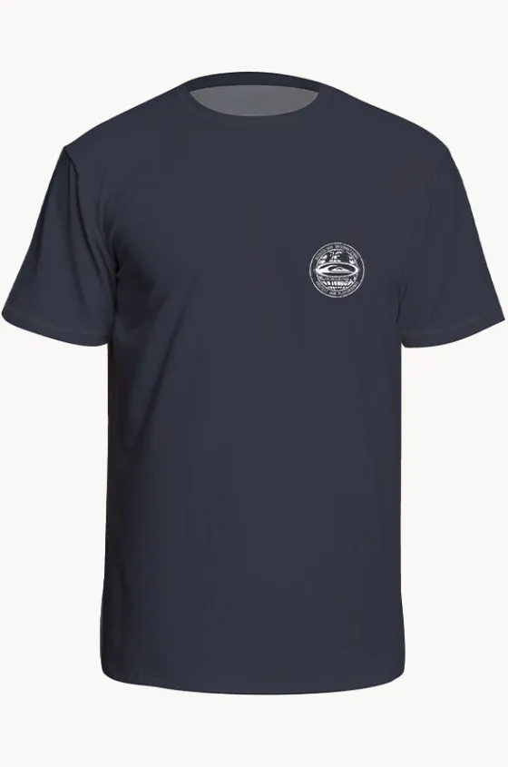 Rashies^Quiksilver Mens Everyday Surf Short Sleeve Suntop Ink