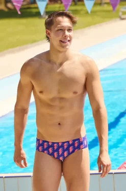 Briefs^Funky Trunks Mens Flash Brief Navy/red