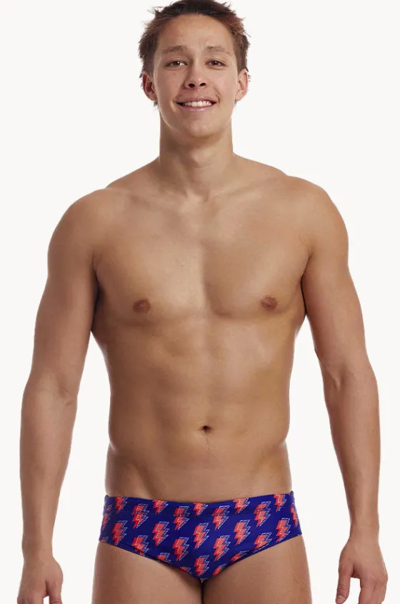 Briefs^Funky Trunks Mens Flash Brief Navy/red