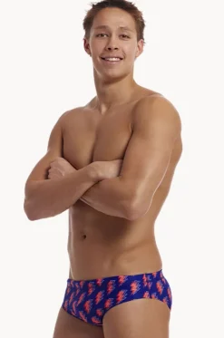 Briefs^Funky Trunks Mens Flash Brief Navy/red