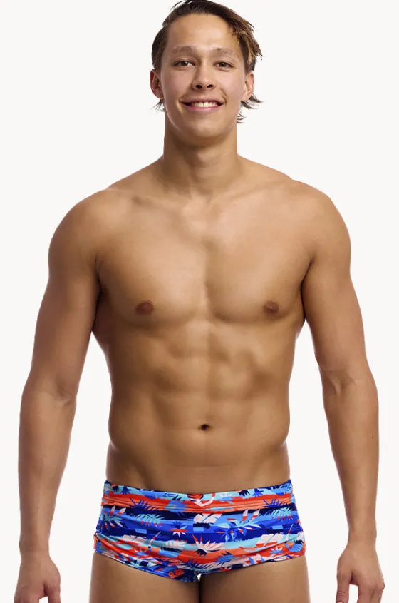 Trunks^Funky Trunks Mens Forever Fossil Trunk Blue/orange