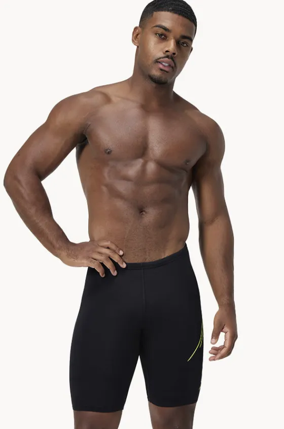 Jammers^Speedo Mens Hyperboom Placement Jammer Black/yellow