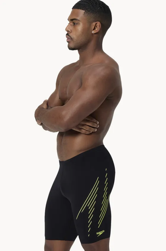 Jammers^Speedo Mens Hyperboom Placement Jammer Black/yellow