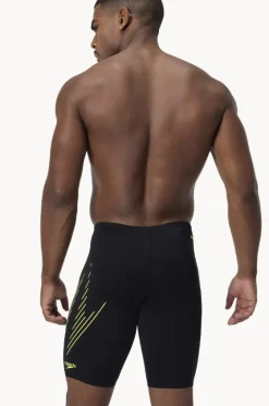 Jammers^Speedo Mens Hyperboom Placement Jammer Black/yellow