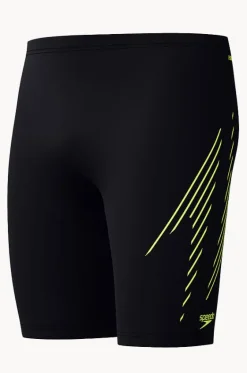 Jammers^Speedo Mens Hyperboom Placement Jammer Black/yellow