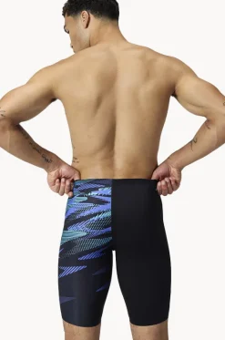 Jammers^Speedo Mens Hyperboom V Cut Jammer Black/Cobalt