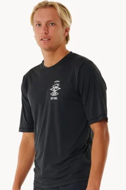 Rashies^Rip Curl Mens Icons Surflite Suntop Black