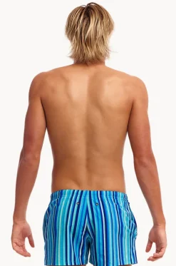 Boardshorts^Funky Trunks Mens Lane Lines Shorty Short Lane lines blue