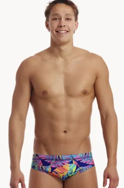 Briefs^Funky Trunks Mens Leaving Today Brief Navy/multi