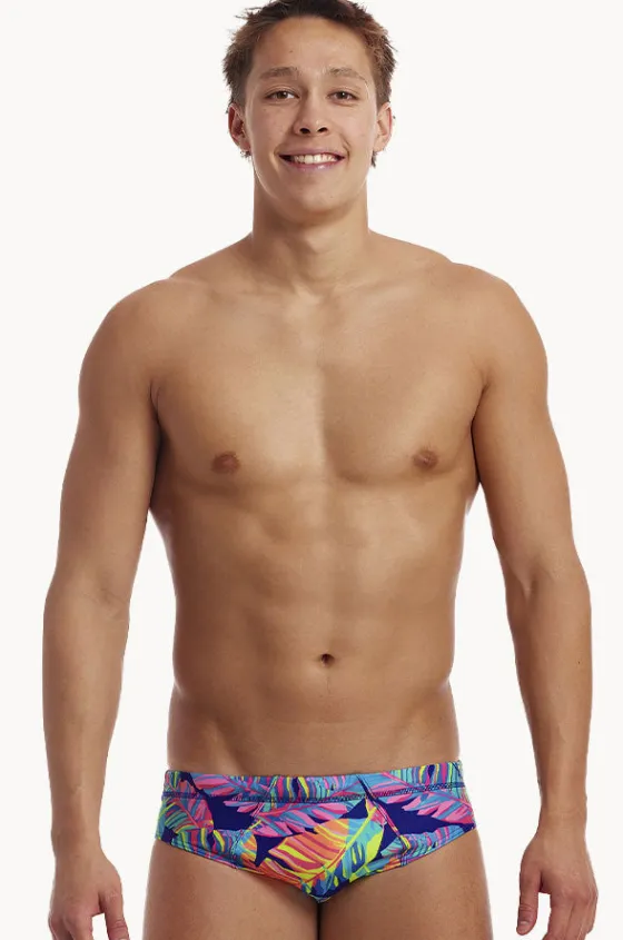 Briefs^Funky Trunks Mens Leaving Today Brief Navy/multi