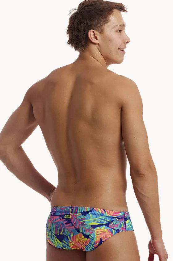 Briefs^Funky Trunks Mens Leaving Today Brief Navy/multi