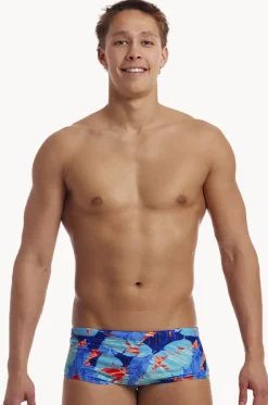 Trunks^Funky Trunks Mens Lotsa Leaves Trunk Blue/orange