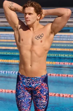 Jammers^Funky Trunks Mens Mad Cat Jammer Navy/orange