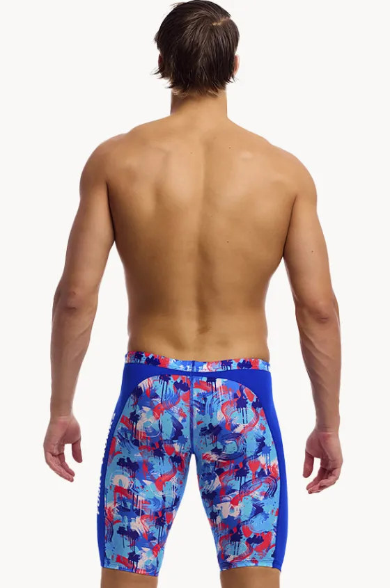 Jammers^Funky Trunks Mens Messy Messy Messy Jammer Blue/red