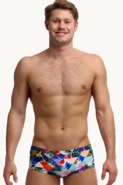 Trunks^Funky Trunks Mens Palm Prism Trunk Multi