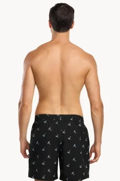 Boardshorts^Speedo Mens Palm Shorties Boardshort Black/grey