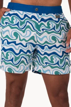 Boardshorts^Coast Mens Palm Springs Boardshort Green/blue