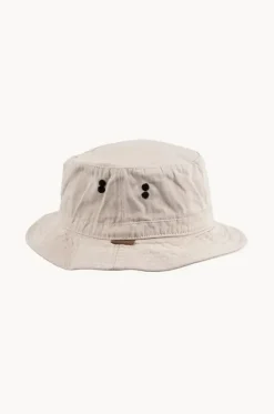 Headwear^Cherry Red Mens Plain Bucket Hat Stone