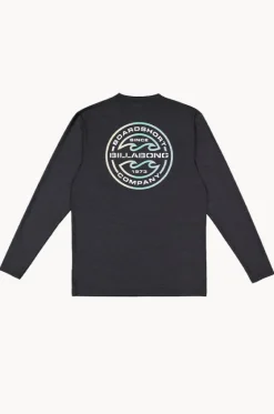 Rashies & Sunsuits^Billabong Mens Rotor Shoreline Long Sleeve Suntop BLACK