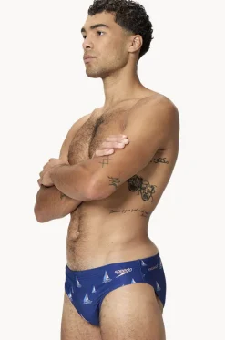 Briefs^Speedo Mens Sailboat Brief Navy