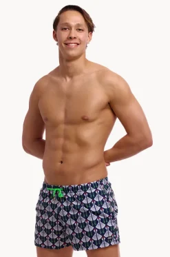 Boardshorts^Funky Trunks Mens Sitting Duck Shorty Short Navy/white