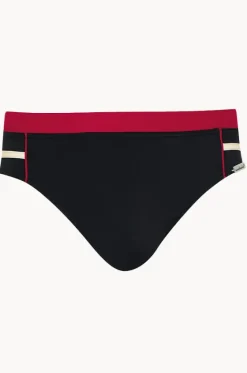 Briefs^Wavebreaker Mens Splice Piped Brief Black/Red