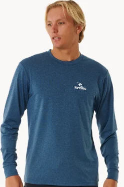 Rashies^Rip Curl Mens Stack Long Sleeve Suntop Navy marle