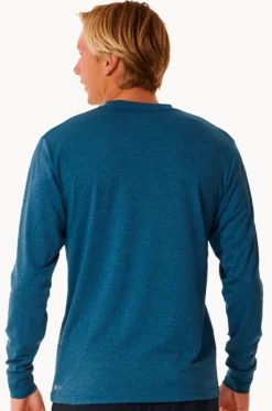 Rashies^Rip Curl Mens Stack Long Sleeve Suntop Navy marle