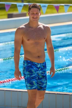 Jammers^Funky Trunks Mens Storm Chaser Jammer Blue/Yellow