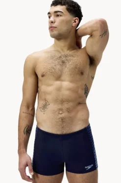 Trunks^Speedo Mens Tech Panel Aquashort Navy/blue