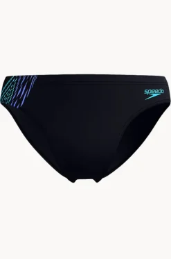 Briefs^Speedo Mens Tech Panel 7cm Brief Black/cobalt