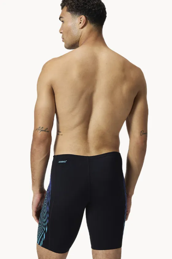 Jammers^Speedo Mens Tech Panel Jammer Black/cobalt