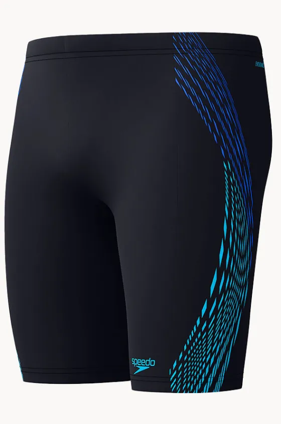 Jammers^Speedo Mens Tech Panel Jammer Black/cobalt
