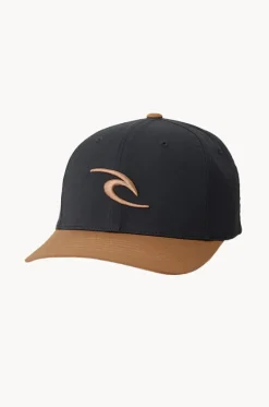 Headwear^Rip Curl Mens Tepan 2.0 Flexfit Cap Black/tan