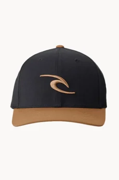 Headwear^Rip Curl Mens Tepan 2.0 Flexfit Cap Black/tan
