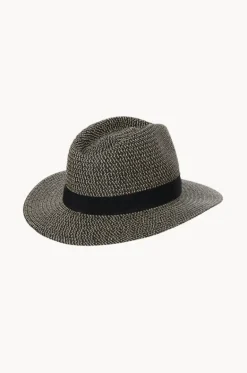 Headwear^Rigon Mens The Franky Braid Adjustable Fedora Black