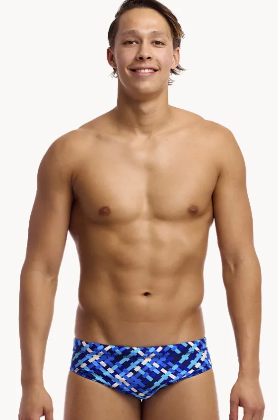 Briefs^Funky Trunks Mens Under Over Brief Blue