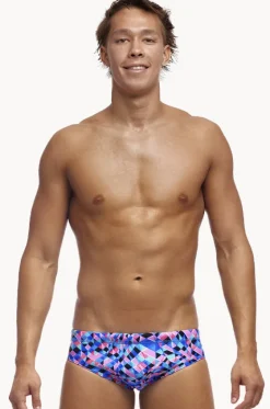 Briefs^Funky Trunks Mens Warp Tour Brief Blue/pink