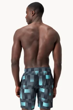 Boardshorts^Speedo Mens Xpress Lite Allover 18" Watershort Charcoal