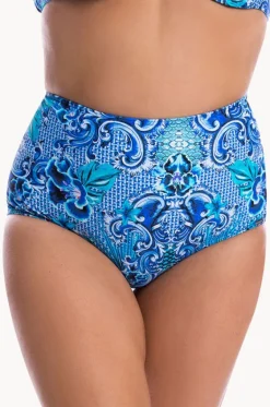 Bottoms^Capriosca Mermaid High Waisted Pant Cobalt