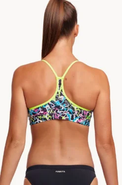 Bikini Tops^Funkita Messed Up Swim Crop Top Black/multi