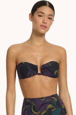 Bikini Tops^Jets Midnight Tropical Bandeau Amethyst