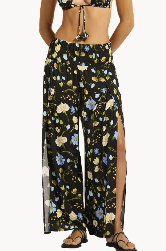 Pants^Seafolly Modern Romance Shirred Waist Wrap Pant BLACK