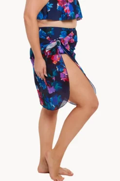 Sarongs^Capriosca Montego Long Mesh Sarong Navy/multi