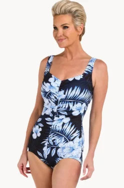 One Pieces^Maxine Moonlight Tropics Shirred One Piece Indigo
